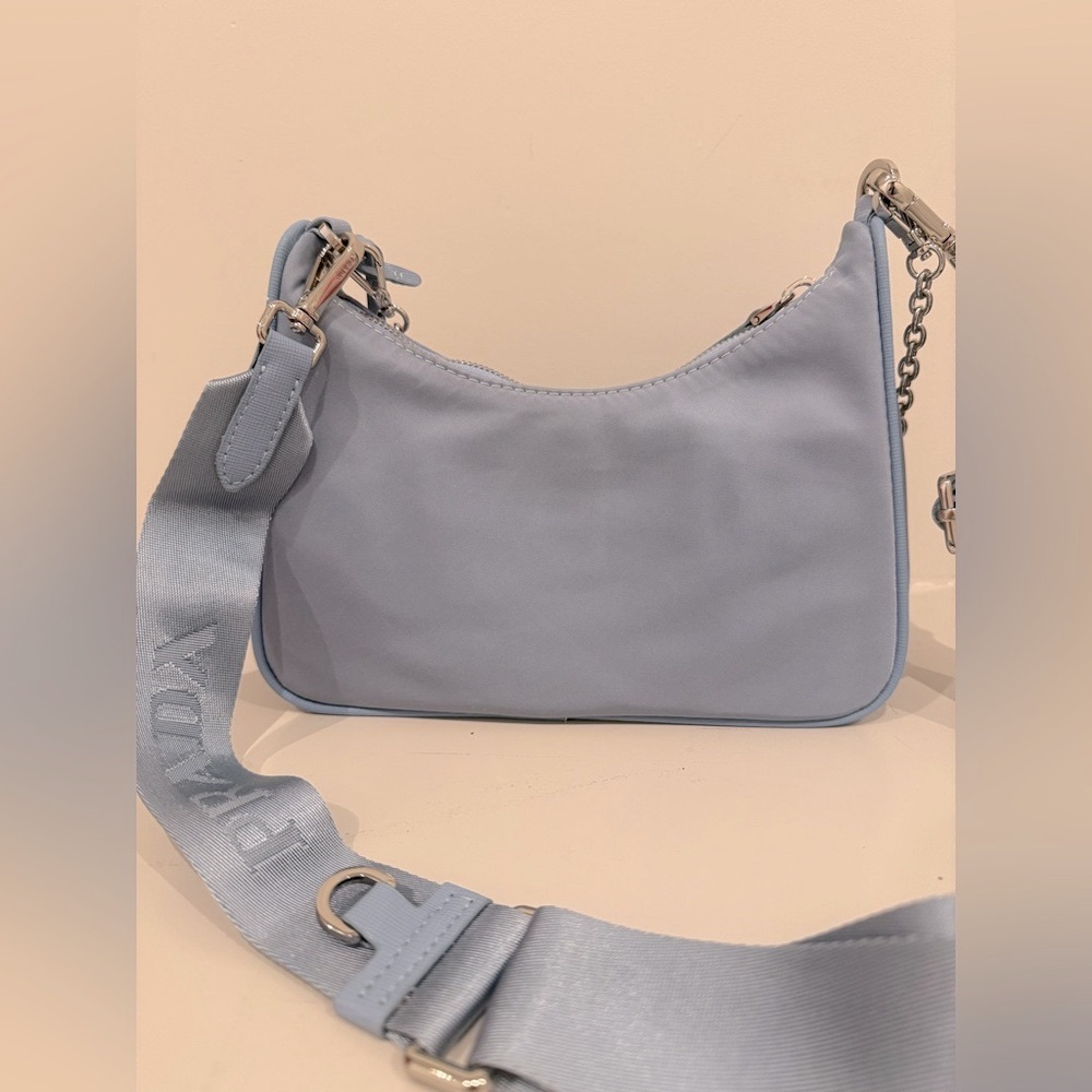 PRADA Nylon re edition 2005 shoulder bag Celeste - Picture 4 of 5